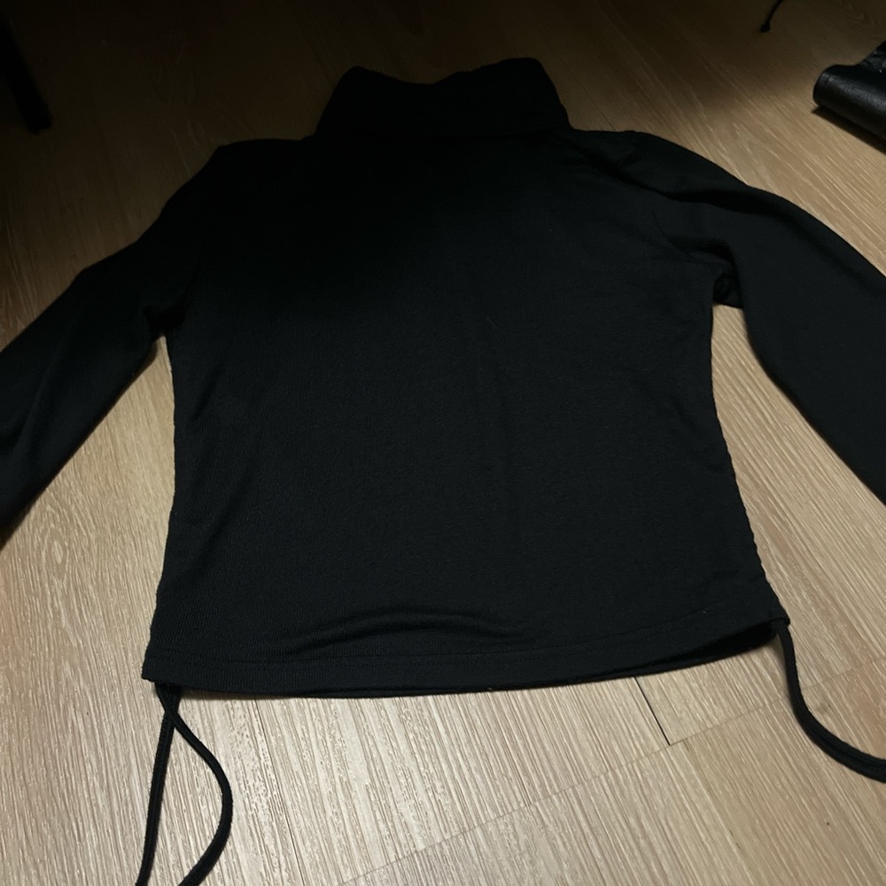 SHEIN Black Long Sleeve Turtleneck Top